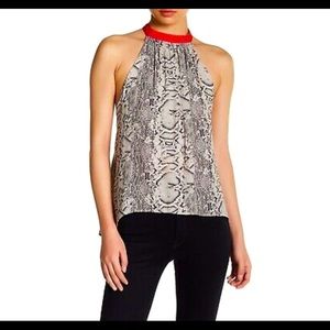 Free People Medium Halter Tank- Snakeskin